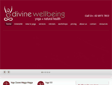 Tablet Screenshot of divinewellbeing.com.au